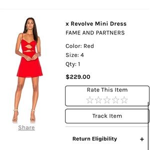 Fame and partners red dress